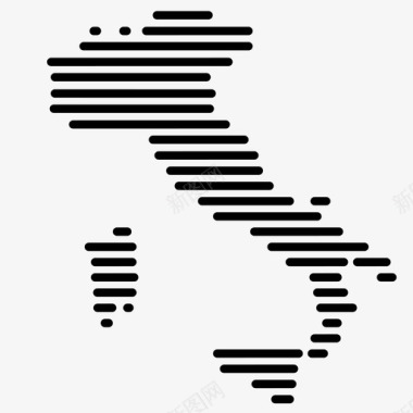 意大利国家地图图标图标