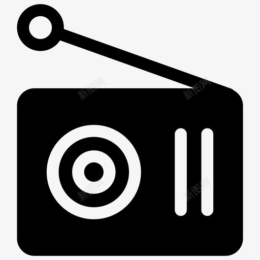 收音机收音机接收器音乐和音频填充图标svg_新图网 https://ixintu.com 收音机 收音机接收器 音乐和音频填充