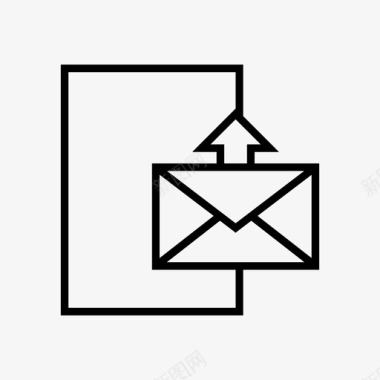 文档发送收件箱邮件图标图标