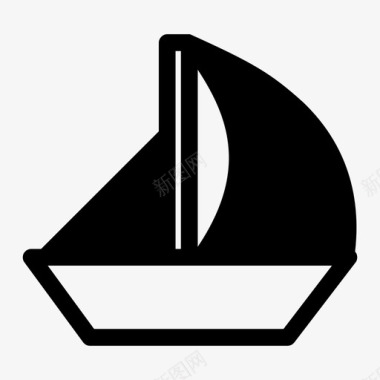 帆船海洋船图标图标