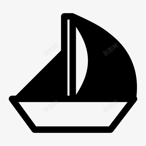帆船海洋船图标svg_新图网 https://ixintu.com 帆船 海洋 船 运输