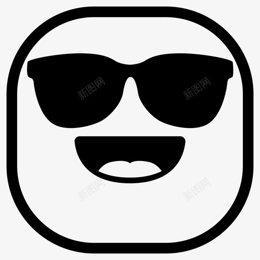 眼镜笑表情符号眼镜图标svg_新图网 https://ixintu.com 眼镜 眼镜笑 笑脸 表情符号 韩娜表情图标包