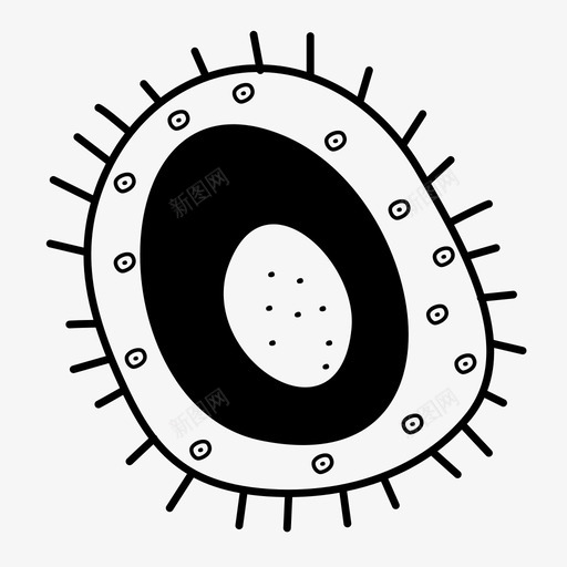 细菌芽孢杆菌细胞图标svg_新图网 https://ixintu.com 微生物 病毒 细胞 细菌 芽孢杆菌