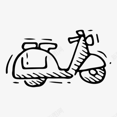 汽车自行车摩托车图标图标