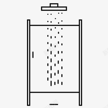 淋浴间浴室淋浴房图标图标