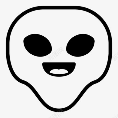 笑外星人表情符号韩娜表情符号外星人版图标图标