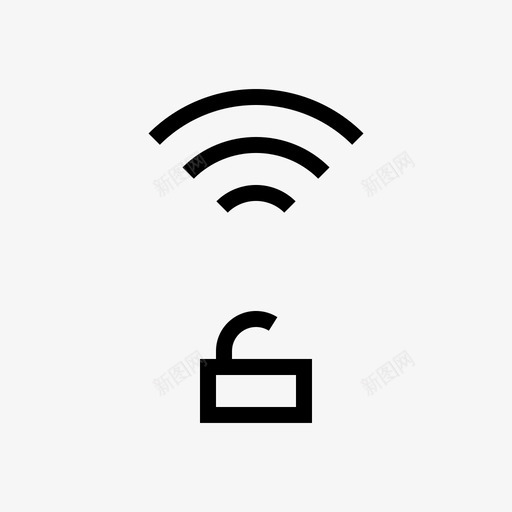 解锁wifi保护安全图标svg_新图网 https://ixintu.com 保护 安全 安全灯 解锁wifi