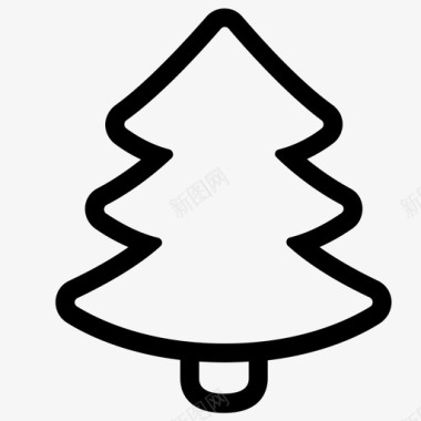 松树圣诞树针叶树图标图标