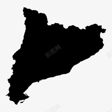 加泰罗尼亚地图巴塞罗那独立图标图标