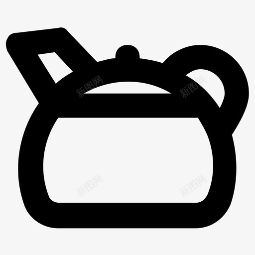 茶壶水壶厨房用具图标svg_新图网 https://ixintu.com 厨房用具 夏季和旅行平滑线图标 水壶 茶具 茶壶 餐具
