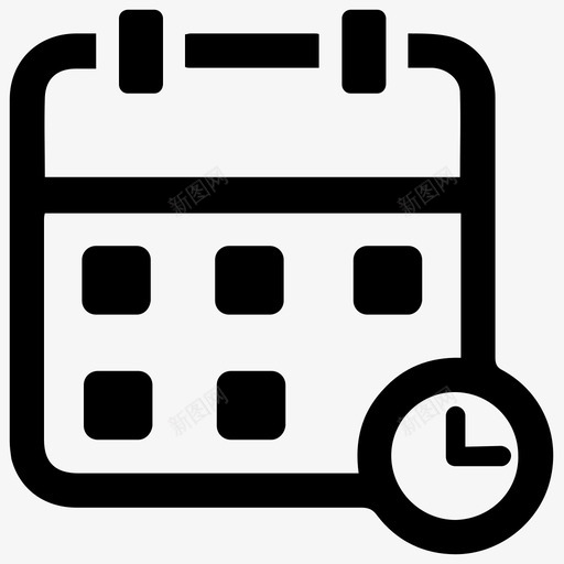 日历时钟截止日期图标svg_新图网 https://ixintu.com 业务2 截止日期 日历 时钟 时间表 生产力 计时器