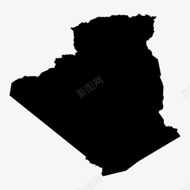 阿尔及利亚地图非洲国家图标图标