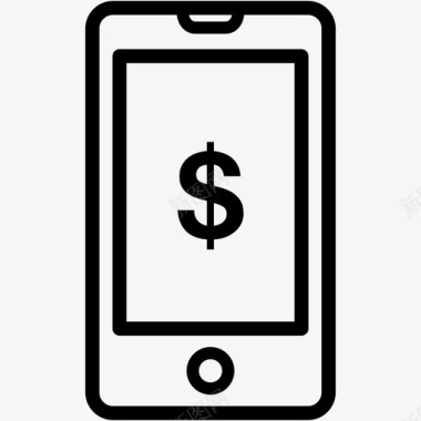 手机美元iphone智能手机图标图标