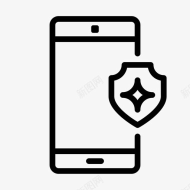 智能手机安全隐私用户界面图标图标