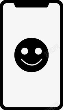 iphonex笑脸表情应用程序智能手机图标图标