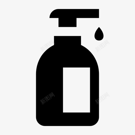 液体肥皂瓶子洗手液图标svg_新图网 https://ixintu.com 洗手液 液体肥皂 清洁剂 瓶子