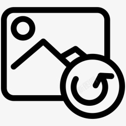 轮廓图像的小工具旋转照片旋转图像旋转图标高清图片