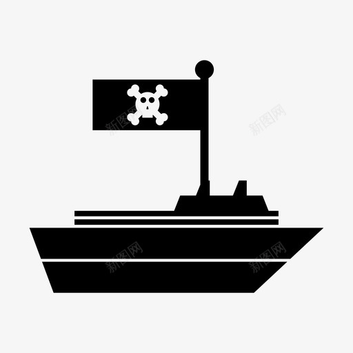 海盗船海盗旗海盗图标svg_新图网 https://ixintu.com 海盗 海盗旗 海盗船