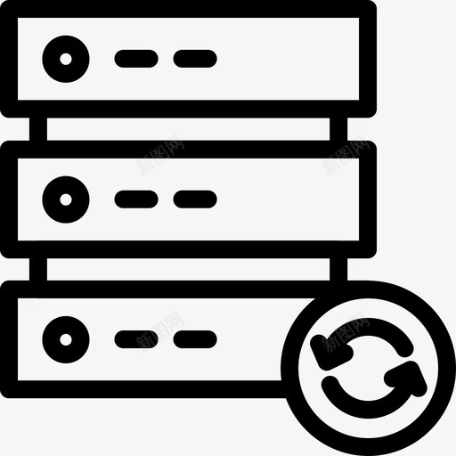 同步服务器数据数据库图标svg_新图网 https://ixintu.com 代理 同步服务器 存储 数据 数据库 服务器卷3行