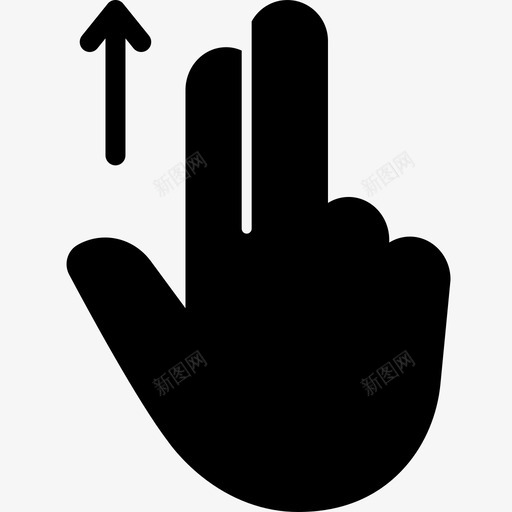 向上拖动手指手图标svg_新图网 https://ixintu.com 交互 向上拖动 手 手指 点击 触摸 触摸手势字形