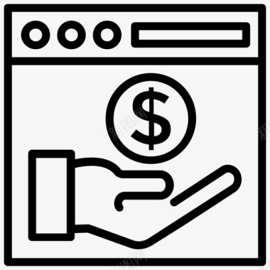 电子支付电子交易电子银行图标图标