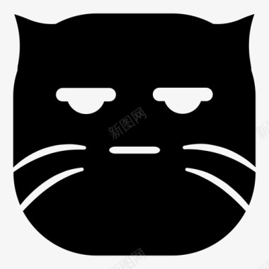 无脸猫表情符号韩娜表情猫版图标图标