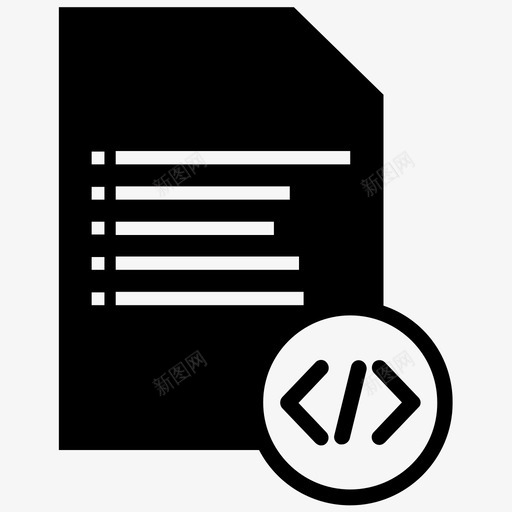 软件文档编码图标svg_新图网 https://ixintu.com 编码 软件文档