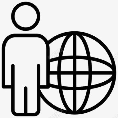 全球管理全球服务全球企业家图标图标
