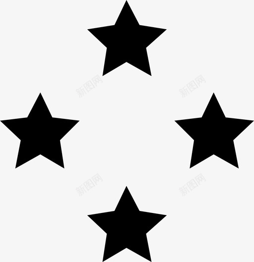 星星四颗图标svg_新图网 https://ixintu.com 四颗 星星