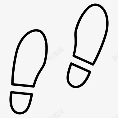 脚印鞋印台阶图标图标