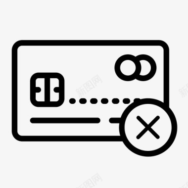 信用卡取消付款删除图标图标