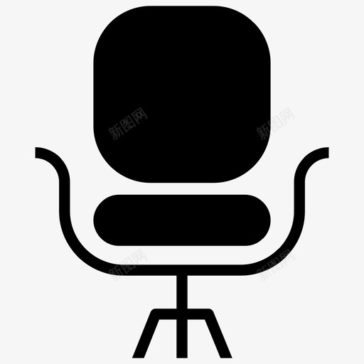 办公椅商务家具图标svg_新图网 https://ixintu.com 办公椅 商务 家具 家装雕文 座椅