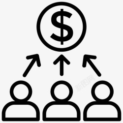 项目成本预算表员工成本员工工资支出图标高清图片