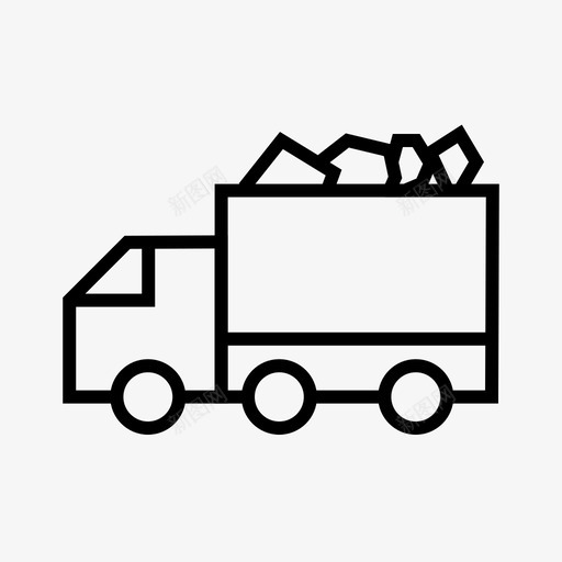 送货车自卸汽车垃圾车图标svg_新图网 https://ixintu.com 垃圾车 污染 自卸汽车 运输 送货车