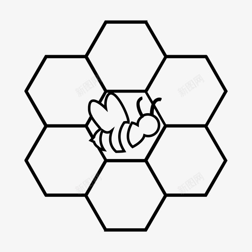 蜜蜂虫子蜂巢图标svg_新图网 https://ixintu.com 昆虫 虫子 蜂巢 蜂蜜 蜜蜂