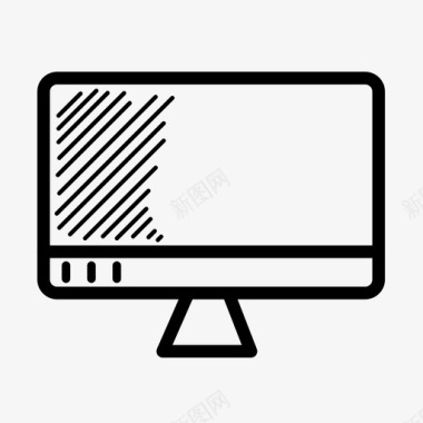 电脑显示器台式电脑led显示器图标图标