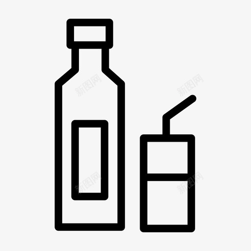 饮料瓶子果汁图标svg_新图网 https://ixintu.com 果汁 瓶子 饮料