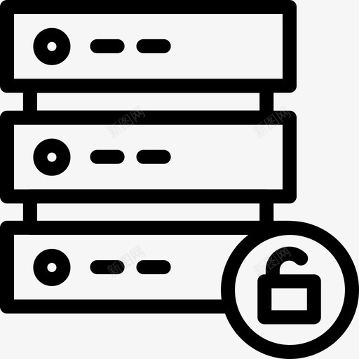 解锁服务器数据数据库图标svg_新图网 https://ixintu.com 代理 存储 数据 数据库 服务器卷3行 解锁服务器