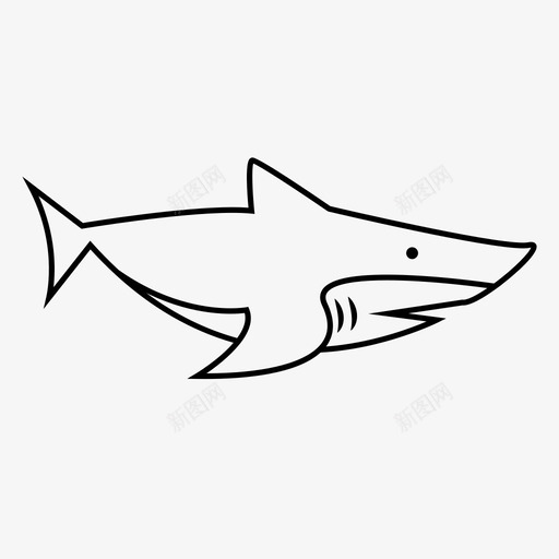 鲨鱼动物海洋图标svg_新图网 https://ixintu.com 动物 海洋 海洋生物 鲨鱼
