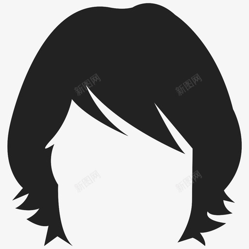 长头发的女人女人长头发图标svg_新图网 https://ixintu.com 人 女人 长头发 长头发的女人