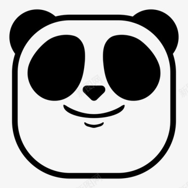 熊猫微笑表情情感图标图标