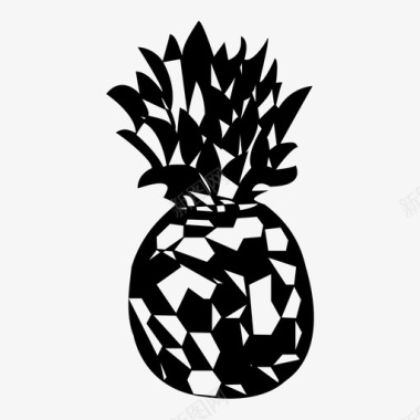 菠萝抽象食品图标图标