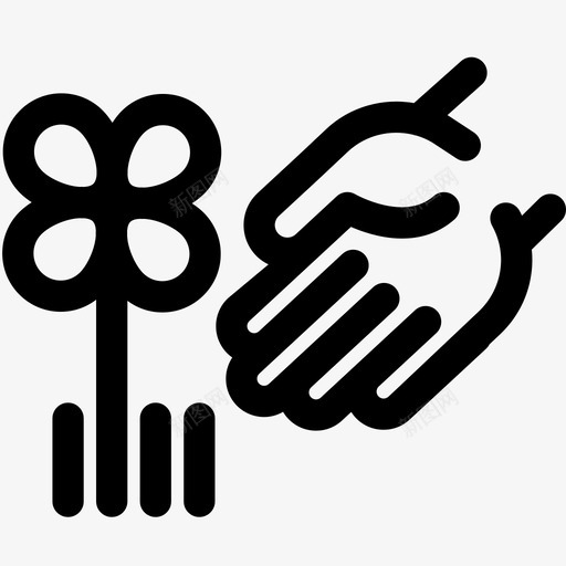 花园花园丁图标svg_新图网 https://ixintu.com 园丁 手 标志符号轮廓 植物 花 花园