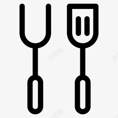 烧烤工具烧烤叉子图标图标