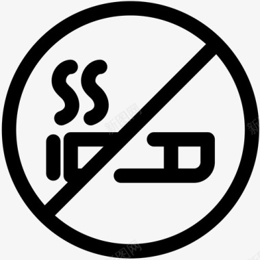 禁止吸烟香烟禁烟区图标图标