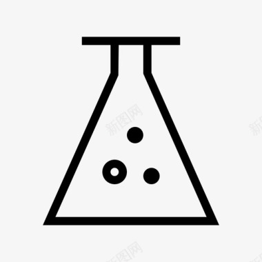 烧瓶实验室教育用细颈瓶图标图标