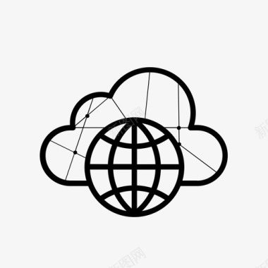 互联网云全球图标图标