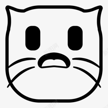 猫惊讶表情符号韩娜表情猫版图标图标
