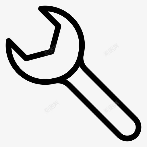 扳手业务控制图标svg_新图网 https://ixintu.com 业务 扳手 控制 施工线图标 维修 设置