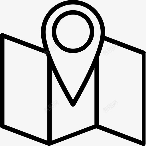 地图位置标记位置指针图标svg_新图网 https://ixintu.com 位置指针 位置标记 地图 地图位置 地图标记 物流配送线图标